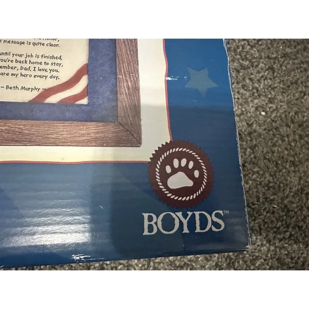 BOYDS BEARS RESIN MY DAD MY HERO FRAME RESIN PATRIOTIC 27328